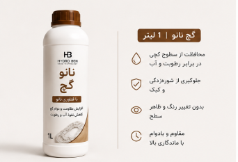 نانو محافظ گچ هیدروبن Hydro Ben حجم ۱ لیتر | آبگریزکننده سطوح گچی
